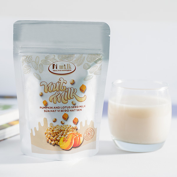 Sữa hạt vị bí đỏ hạt sen Hmilk dạng túi