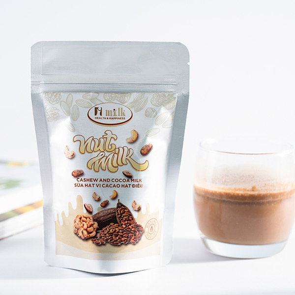 Sữa hạt vị cacao hạt điều Hmilk dạng túi